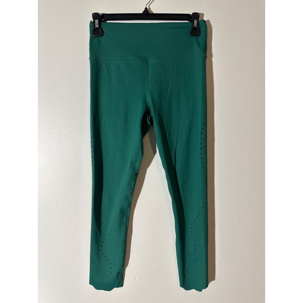 Zyia Emerald Green Moon Phase Women’s Active Leggings Laser Cut Design